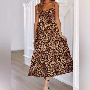 Leopard Print Maxi Dress